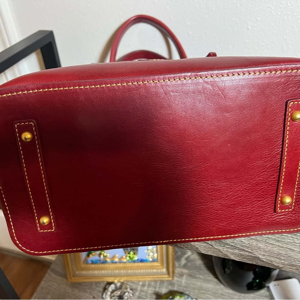 Dooney & Bourke Florentine Leather Domed Satchel - Picture 6 of 8